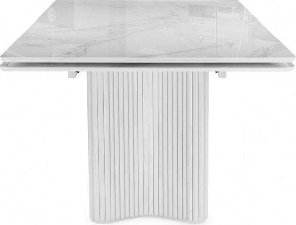 Изображение товара Обеденный стол Woodville Мален 240x110 (белый мрамор/белый)