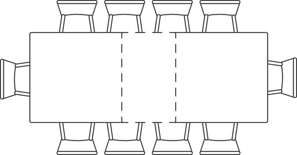 Изображение товара Обеденный стол Woodville Мален 240x110 (белый мрамор/белый)