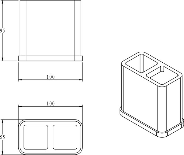 Изображение товара Набор аксессуаров для ванной и туалета Lauter 21BPO64B + 21BPO64D + 21BPO64E (3 предмета)