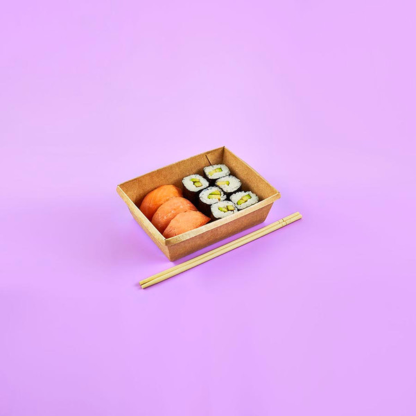 Изображение товара Набор одноразовых контейнеров 1EA OneClick bottom OCbot400/b (400мл, крафт)