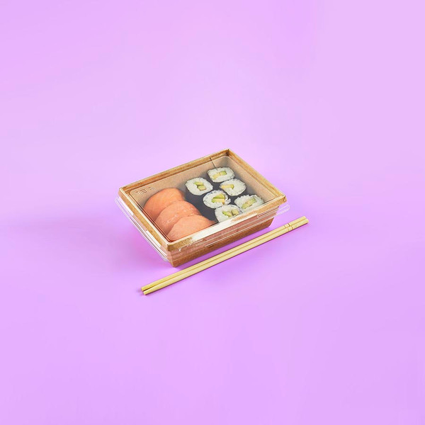 Изображение товара Набор одноразовых контейнеров 1EA OneClick bottom OCbot400/b (400мл, крафт)