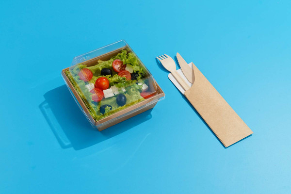 Изображение товара Набор одноразовых контейнеров 1EA OneClick bottom OCbot550/b (550мл, крафт)