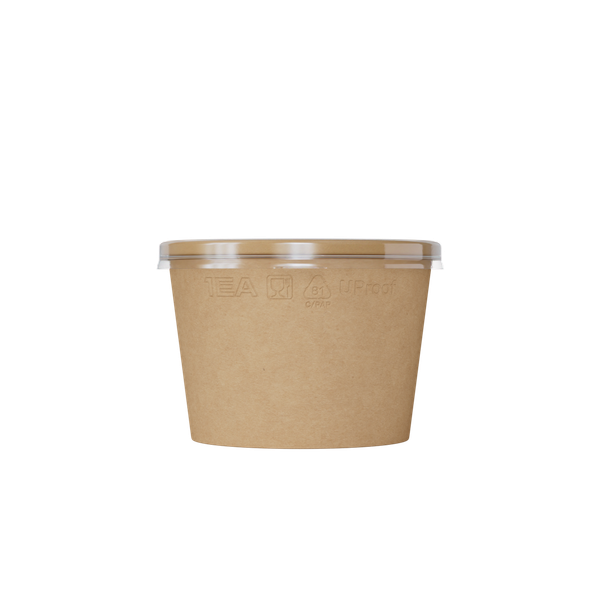 Изображение товара Набор одноразовых контейнеров 1EA OneBowl UP bottom OBbot380 (380мл, крафт)