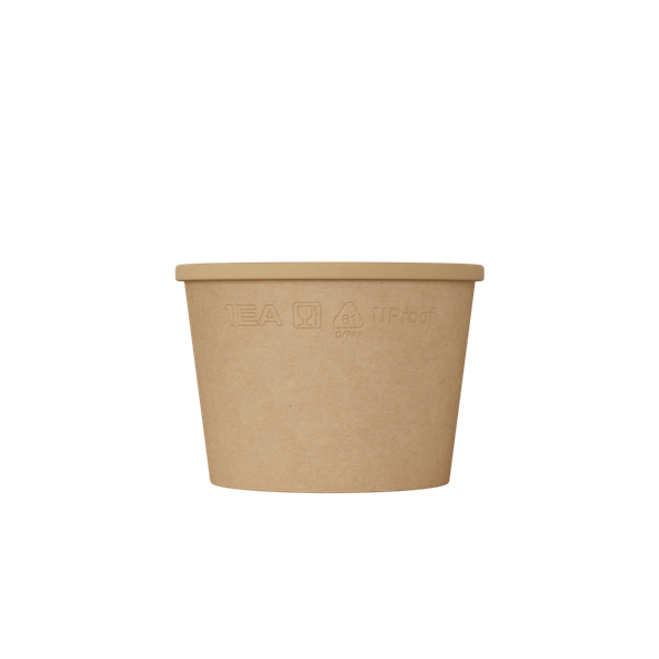 Изображение товара Набор одноразовых контейнеров 1EA OneBowl UP bottom OBbot380 (380мл, крафт)