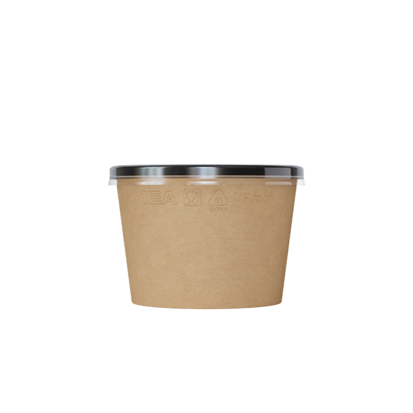 Изображение товара Набор одноразовых контейнеров 1EA OneBowl UP bottom OBbot380/BL (380мл, черный)