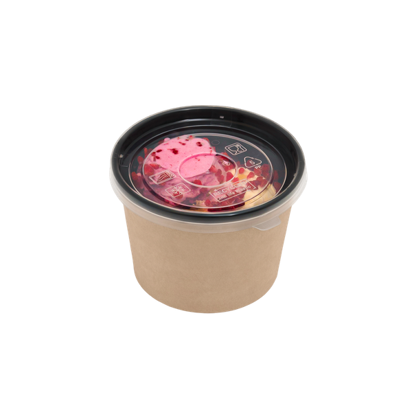 Изображение товара Набор одноразовых контейнеров 1EA OneBowl UP bottom OBbot380/BL (380мл, черный)