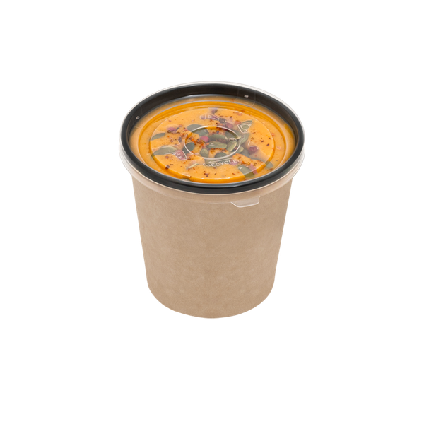 Изображение товара Набор одноразовых контейнеров 1EA OneBowl UP bottom OBbot520/BL (520мл, черный)