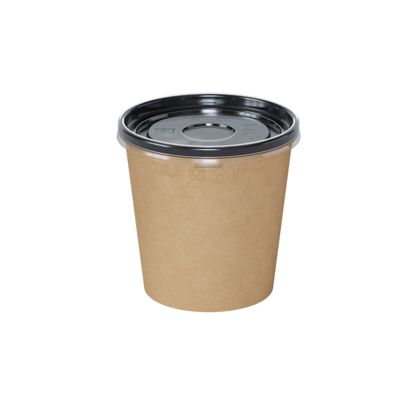 Изображение товара Набор одноразовых контейнеров 1EA OneBowl UP bottom OBbot520/BL (520мл, черный)