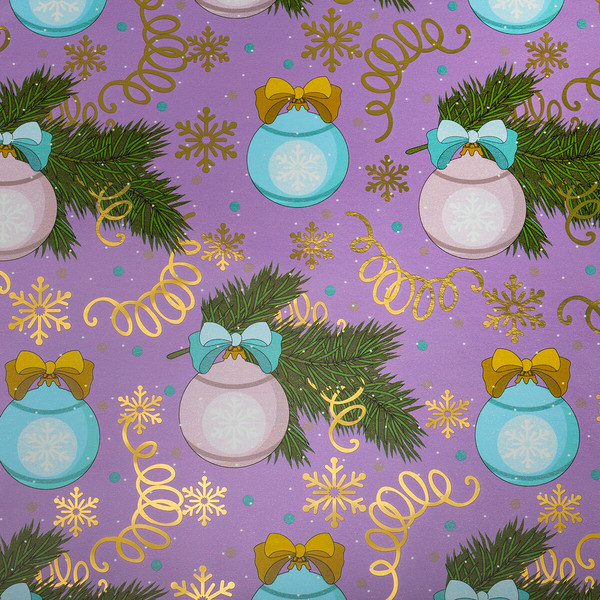 Изображение товара Набор бумаги для оформления подарков Золотая сказка Новогодняя / 592187 (3шт)