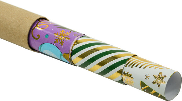 Изображение товара Набор бумаги для оформления подарков Золотая сказка Новогодняя / 592187 (3шт)