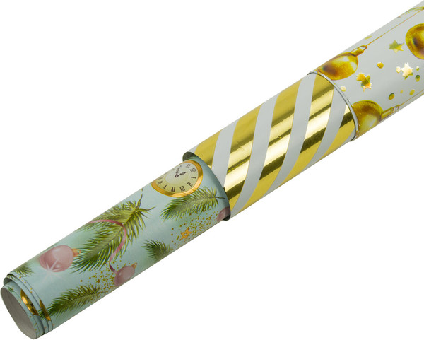 Изображение товара Набор бумаги для оформления подарков Золотая сказка Новогодняя / 592188 (3шт)