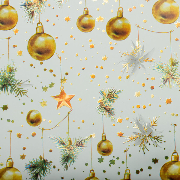 Изображение товара Набор бумаги для оформления подарков Золотая сказка Новогодняя / 592188 (3шт)