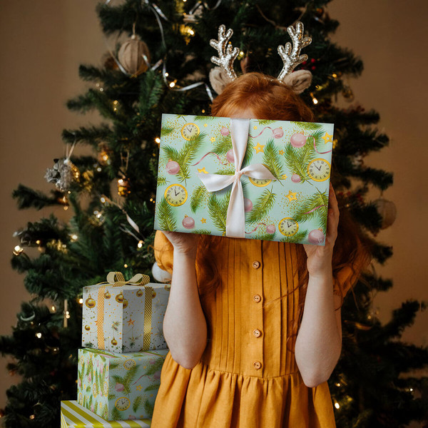 Изображение товара Набор бумаги для оформления подарков Золотая сказка Новогодняя / 592188 (3шт)