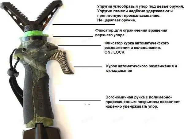 Изображение товара Опора для оружия FieryDeer Трипод / DX-004-02GEN3