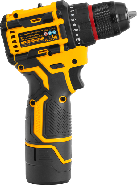 Изображение товара Аккумуляторная дрель-шуруповерт Denzel CDH-BL-12 / 26108