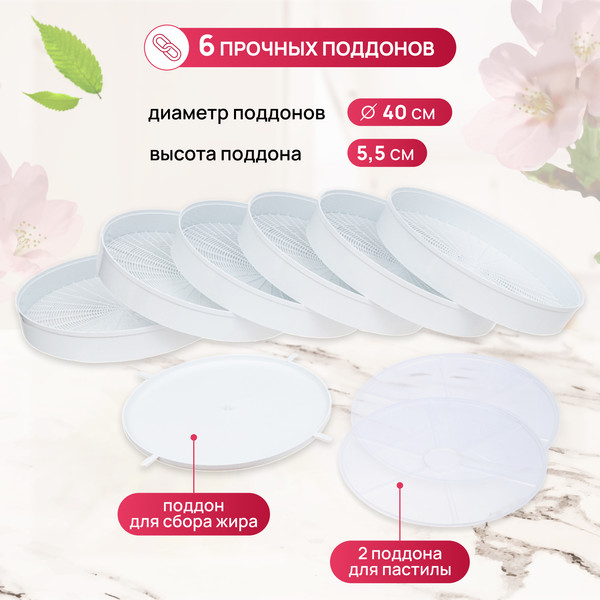 Изображение товара Сушилка для овощей и фруктов Ветерок Ветерок-6 У 2П г/т / ЭСОФ-2-0.6/220-02-В