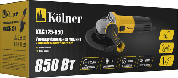 Изображение товара Угловая шлифовальная машина Kolner KAG 125-850