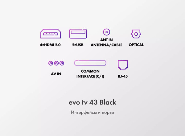 Изображение товара Телевизор Evo TV 43'' (черный)