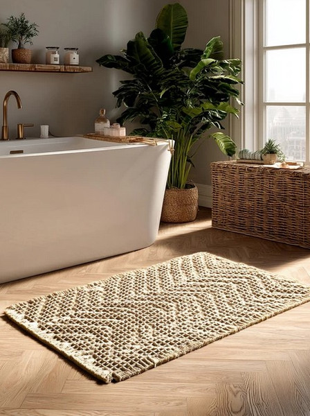 Изображение товара Коврик для ванной Home One Waffle 60x90 / 435524 (бежевый)