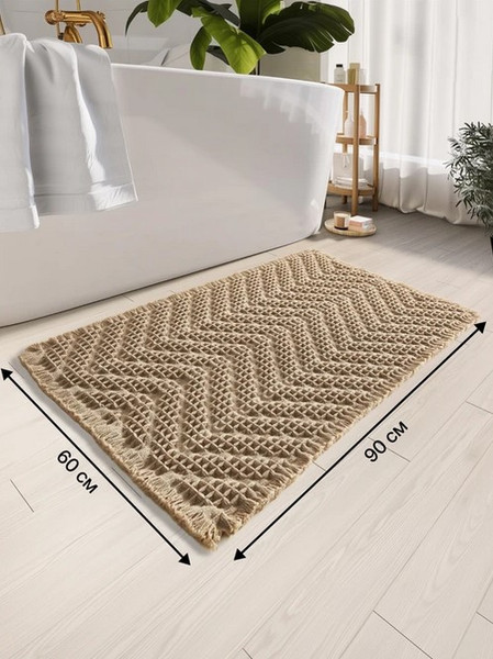Изображение товара Коврик для ванной Home One Waffle 60x90 / 435524 (бежевый)