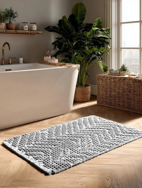 Изображение товара Коврик для ванной Home One Waffle 60x90 / 435523 (серый)