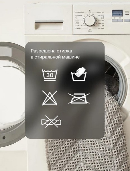 Изображение товара Коврик для ванной Home One Waffle 60x90 / 435523 (серый)