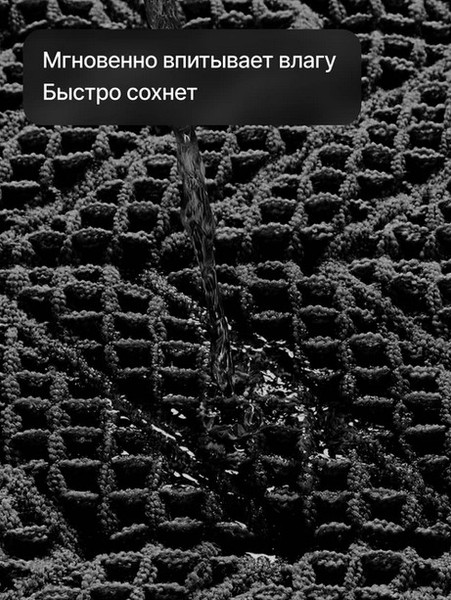 Изображение товара Коврик для ванной Home One Waffle 60x90 / 435522 (черный)