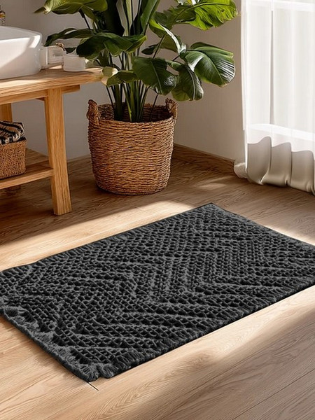 Изображение товара Коврик для ванной Home One Waffle 60x90 / 435522 (черный)