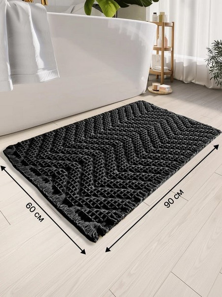 Изображение товара Коврик для ванной Home One Waffle 60x90 / 435522 (черный)