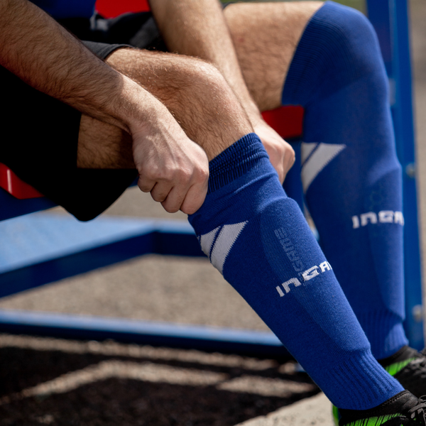 Изображение товара Гетры футбольные Ingame Взрослые FBA-022 усиленные (р-р 44-46, синий)