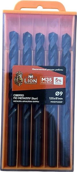 Изображение товара Набор сверл M-Lion По металлу 9.0x125мм / MHD91255P (5шт)