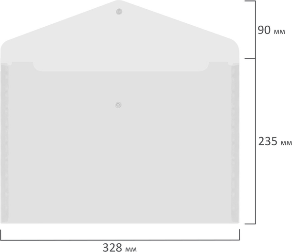 Изображение товара Папка-конверт Brauberg Universal / 273070 (прозрачный)