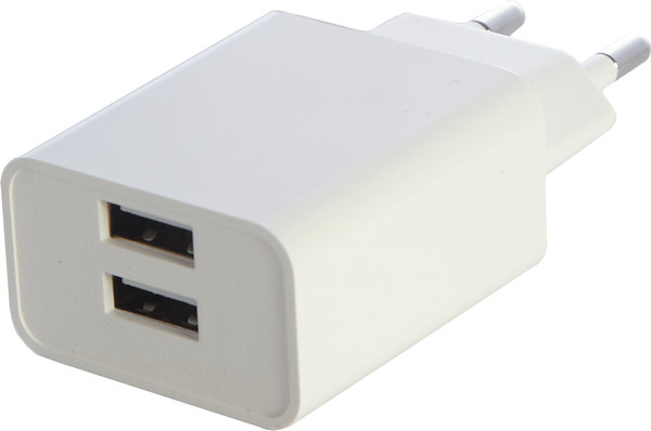 Изображение товара Зарядное устройство сетевое Bingo B2-U2, 2.1A с кабелем MicroUSB (белый)