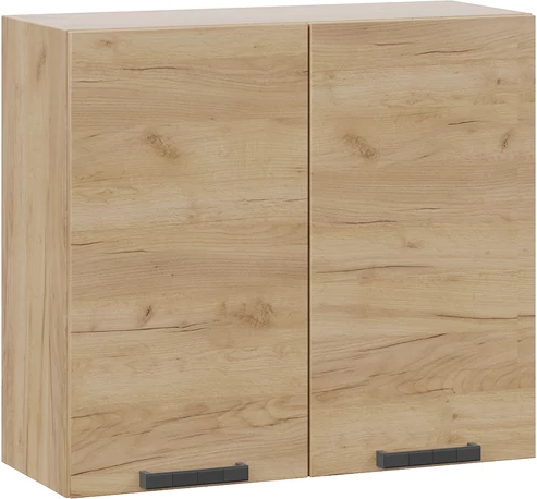 Изображение товара Шкаф навесной для кухни ТриЯ Детройт 1ВВ8 с двумя дверьми (дуб крафт золотой/дуб крафт золотой)