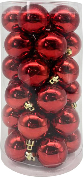 Изображение товара Набор шаров новогодних Золотая сказка 592496 (30шт, красный)