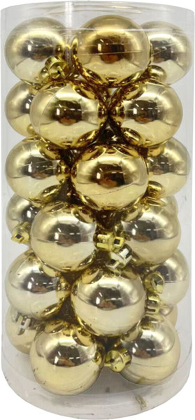 Изображение товара Набор шаров новогодних Золотая сказка 592497 (30шт, золотистый)