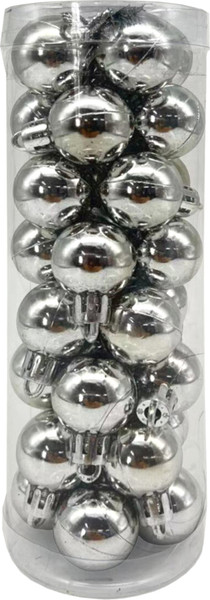 Изображение товара Набор шаров новогодних Золотая сказка 592501 (32шт, серебристый)
