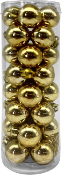 Изображение товара Набор шаров новогодних Золотая сказка 592502 (32шт, золотистый)