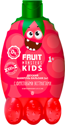 Изображение товара Шампунь-кондиционер детский Фрутомонстры Mega monsters Малина 2в1 (400мл)