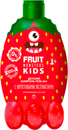Изображение товара Шампунь-гель детский Фрутомонстры Mega monsters Лесные ягоды (400мл)