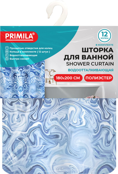 Изображение товара Шторка-занавеска для ванны Primila 700083 (180x200)