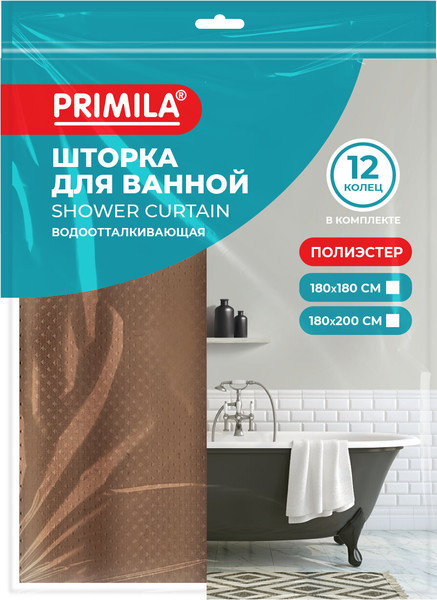 Изображение товара Шторка-занавеска для ванны Primila 700097 (180x200)