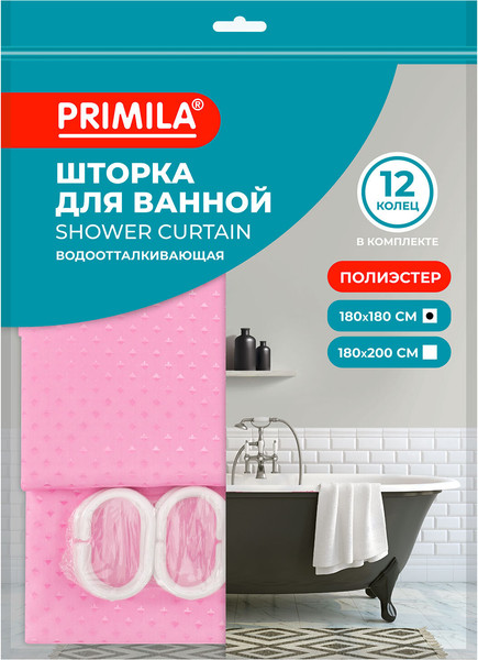 Изображение товара Шторка-занавеска для ванны Primila 700092 (180x180)