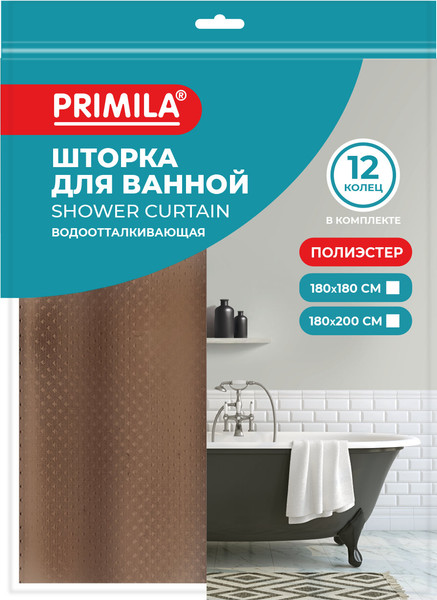 Изображение товара Шторка-занавеска для ванны Primila 700091 (180x180)