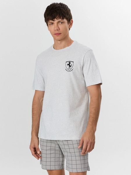 Изображение товара Комплект домашней одежды Mark Formelle 591038 (р.92-82-182/188, серый меланж 4306-А/черная клетка на сером)