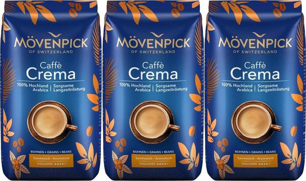 Изображение товара Кофе в зернах Movenpick Of Switzerland Caffe Crema (3x1кг)