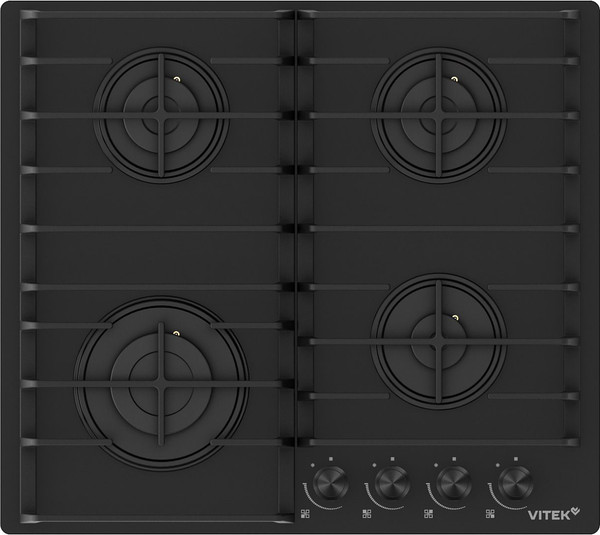 Изображение товара Газовая варочная панель Vitek VGH 6420 BG (черное стекло)