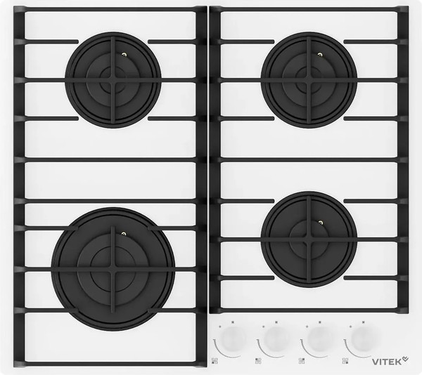 Изображение товара Газовая варочная панель Vitek VGH 6420 WG (белое стекло)