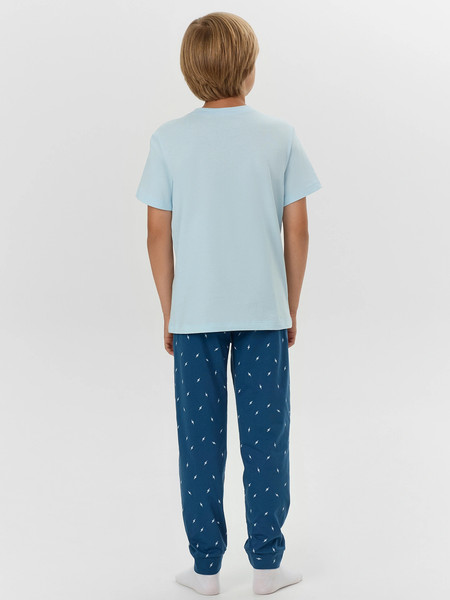 Изображение товара Пижама детская Mark Formelle 563321-1 (р.152-76, голубое небо/молнии на синем)