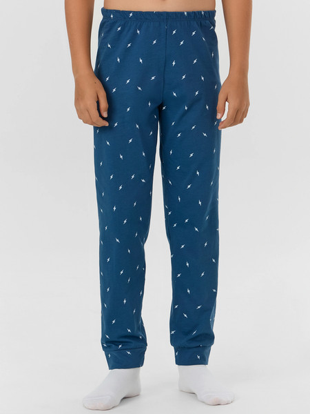 Изображение товара Пижама детская Mark Formelle 563321-1 (р.152-76, голубое небо/молнии на синем)